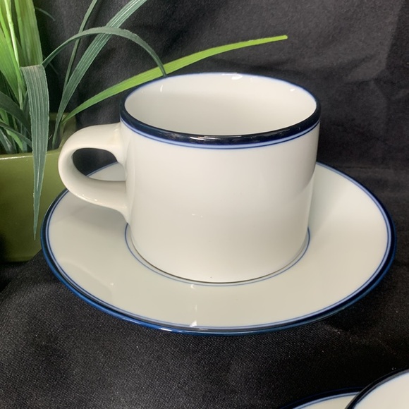 Set of 2 retired DANSK Concerto Allegro Blue mugs and saucers - Picture 7 of 9
